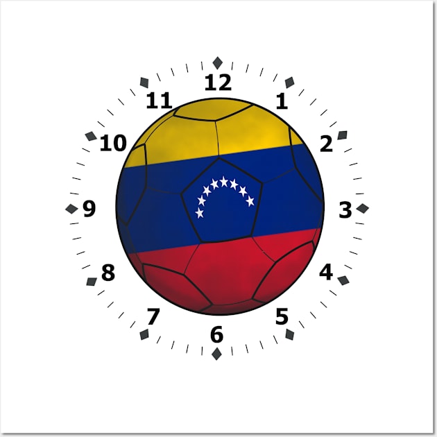 venezuelan flag clock Wall Art by persa